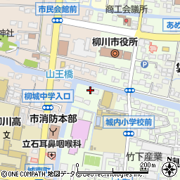 福岡県柳川市本町84周辺の地図