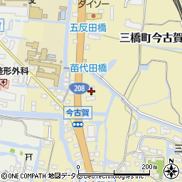 福岡県柳川市三橋町今古賀155周辺の地図