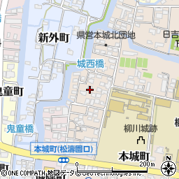 福岡県柳川市本城町40-23周辺の地図