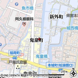 福岡県柳川市鬼童町15周辺の地図