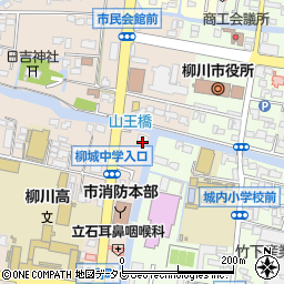 福岡県柳川市本城町8周辺の地図