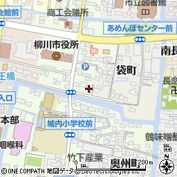 福岡県柳川市本町26周辺の地図