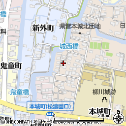 福岡県柳川市本城町40-53周辺の地図