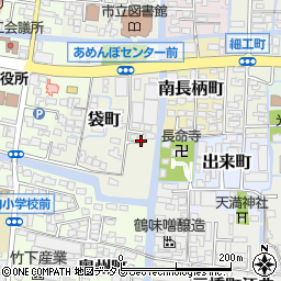 福岡県柳川市袋町30周辺の地図