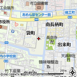 福岡県柳川市袋町30-6周辺の地図