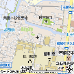 福岡県柳川市本城町21周辺の地図