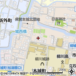 福岡県柳川市本城町30-1周辺の地図