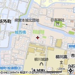 福岡県柳川市本城町34-1周辺の地図