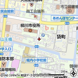 福岡県柳川市本町24周辺の地図