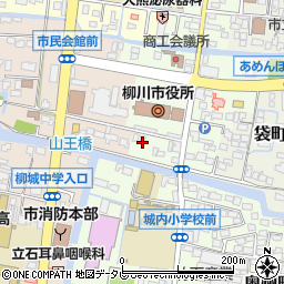 福岡県柳川市本町86周辺の地図