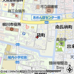 福岡県柳川市袋町7周辺の地図