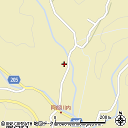 大分県臼杵市阿部川内周辺の地図
