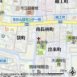 福岡県柳川市南長柄町1-14周辺の地図