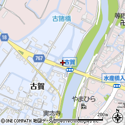 福岡県柳川市古賀9周辺の地図