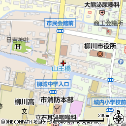 ファミリーマート柳川市役所前店周辺の地図