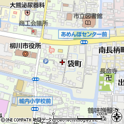 福岡県柳川市袋町5周辺の地図
