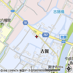 福岡県柳川市古賀36周辺の地図
