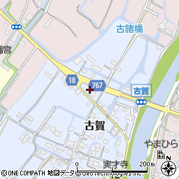 福岡県柳川市古賀38周辺の地図