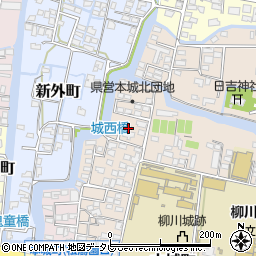 福岡県柳川市本城町39周辺の地図