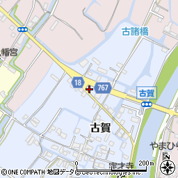 福岡県柳川市古賀37周辺の地図