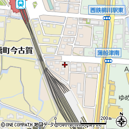 福岡県柳川市三橋町下百町221-7周辺の地図