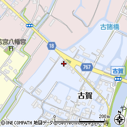 福岡県柳川市古賀34周辺の地図