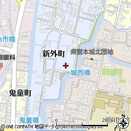福岡県柳川市新外町53周辺の地図