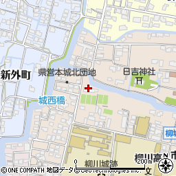 福岡県柳川市本城町34周辺の地図
