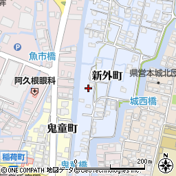 福岡県柳川市新外町39周辺の地図