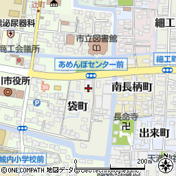 福岡県柳川市袋町16周辺の地図