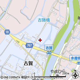 福岡県柳川市古賀24周辺の地図