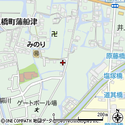 福岡県柳川市三橋町蒲船津1100周辺の地図