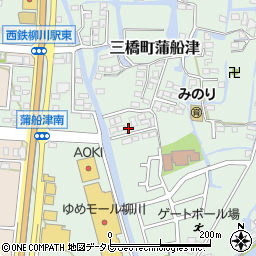 福岡県柳川市三橋町蒲船津232周辺の地図