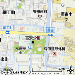 福岡県柳川市新町23周辺の地図