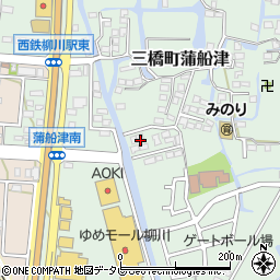 福岡県柳川市三橋町蒲船津230周辺の地図
