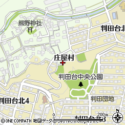 大分県大分市中判田庄屋村周辺の地図