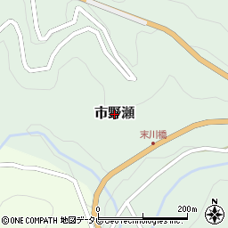 高知県黒潮町（幡多郡）市野瀬周辺の地図