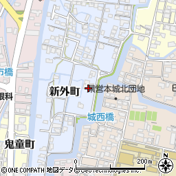 福岡県柳川市新外町56周辺の地図