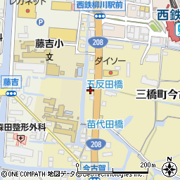 福岡県柳川市三橋町今古賀190周辺の地図