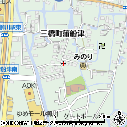 福岡県柳川市三橋町蒲船津206-6周辺の地図