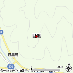愛媛県北宇和郡松野町目黒周辺の地図