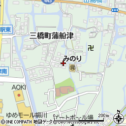 福岡県柳川市三橋町蒲船津203周辺の地図