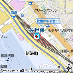 佐世保駅構内九州キヨスク　１号店周辺の地図
