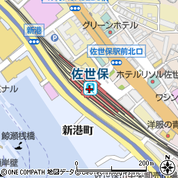 井上グループ　ホワイト急便・佐世保駅店周辺の地図