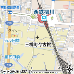 タイムズ柳川駅西口駐車場周辺の地図