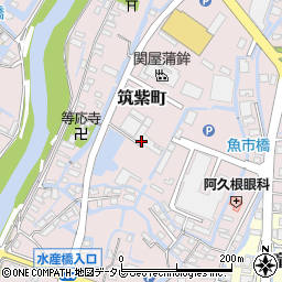 筑邦魚市製氷株式会社　本社工場周辺の地図