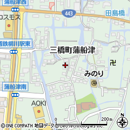 福岡県柳川市三橋町蒲船津220周辺の地図