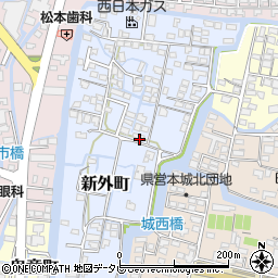 福岡県柳川市新外町124周辺の地図