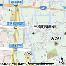 福岡県柳川市三橋町蒲船津224周辺の地図