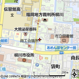福岡県柳川市本町13周辺の地図